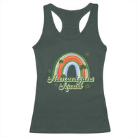 Funny St Patrick's Day Shenanigans Squad Racerback Tank Top Rainbow Shamrock
