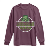 Funny St Patrick's Day Shenanigans Squad Long Sleeve Shirt Shamrock