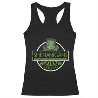 Funny St Patrick's Day Shenanigans Squad Racerback Tank Top Shamrock