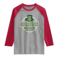 Funny St Patrick's Day Shenanigans Squad Raglan Shirt Shamrock