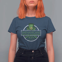 Funny St Patrick's Day Shenanigans Squad T Shirt For Women Shamrock