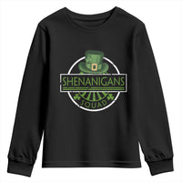 Funny St Patrick's Day Shenanigans Squad Youth Sweatshirt Shamrock