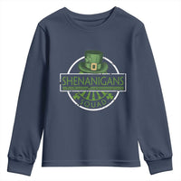 Funny St Patrick's Day Shenanigans Squad Youth Sweatshirt Shamrock