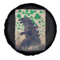 Funny St Patrick's Day Japanese Giant Monster Spare Tire Cover Vintage Shamrock