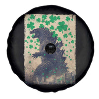 Funny St Patrick's Day Japanese Giant Monster Spare Tire Cover Vintage Shamrock