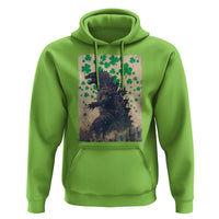 Funny St Patrick's Day Japanese Giant Monster Hoodie Vintage Shamrock