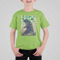 Funny St Patrick's Day Japanese Giant Monster T Shirt For Kid Vintage Shamrock