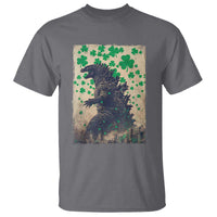 Funny St Patrick's Day Japanese Giant Monster T Shirt Vintage Shamrock