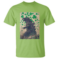 Funny St Patrick's Day Japanese Giant Monster T Shirt Vintage Shamrock