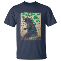 Funny St Patrick's Day Japanese Giant Monster T Shirt Vintage Shamrock