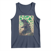 Funny St Patrick's Day Japanese Giant Monster Tank Top Vintage Shamrock