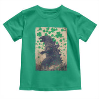 Funny St Patrick's Day Japanese Giant Monster Toddler T Shirt Vintage Shamrock