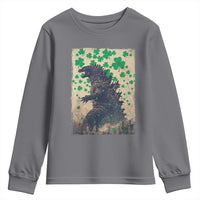 Funny St Patrick's Day Japanese Giant Monster Youth Sweatshirt Vintage Shamrock