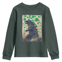 Funny St Patrick's Day Japanese Giant Monster Youth Sweatshirt Vintage Shamrock
