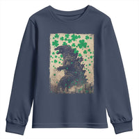Funny St Patrick's Day Japanese Giant Monster Youth Sweatshirt Vintage Shamrock