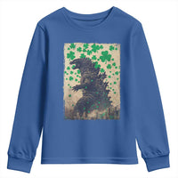 Funny St Patrick's Day Japanese Giant Monster Youth Sweatshirt Vintage Shamrock