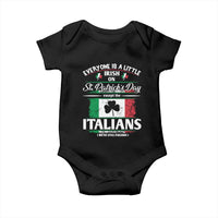 Funny St Patrick's Day Italian Baby Onesie Everyone Is A Little Irish On St Patrick's Day
