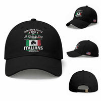 Funny St Patrick's Day Italian Baseball Cap Everyone Is A Little Irish On St Patrick's Day