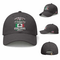 Funny St Patrick's Day Italian Baseball Cap Everyone Is A Little Irish On St Patrick's Day