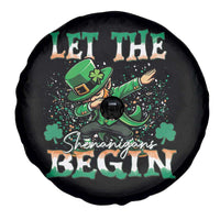 Funny Let The Shenanigans Begin Spare Tire Cover Dabbing Leprechaun St Patrick's Day