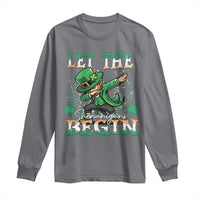 Funny Let The Shenanigans Begin Long Sleeve Shirt Dabbing Leprechaun St Patrick's Day