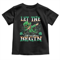Funny Let The Shenanigans Begin Toddler T Shirt Dabbing Leprechaun St Patrick's Day