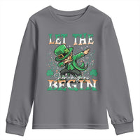 Funny Let The Shenanigans Begin Youth Sweatshirt Dabbing Leprechaun St Patrick's Day