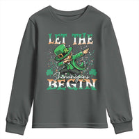 Funny Let The Shenanigans Begin Youth Sweatshirt Dabbing Leprechaun St Patrick's Day
