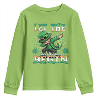 Funny Let The Shenanigans Begin Youth Sweatshirt Dabbing Leprechaun St Patrick's Day