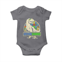 Funny Autism Awareness Dinosaur Baby Onesie Autismsaurus Puzzle Pieces