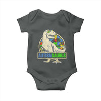 Funny Autism Awareness Dinosaur Baby Onesie Autismsaurus Puzzle Pieces