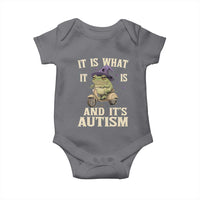 Funny It Is What It Is And It's Autism Baby Onesie Meme Autism Awareness Frog