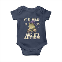 Funny It Is What It Is And It's Autism Baby Onesie Meme Autism Awareness Frog