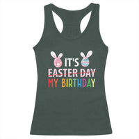 Funny It's My Birthday Easter Day Racerback Tank Top Rabbit Eggs