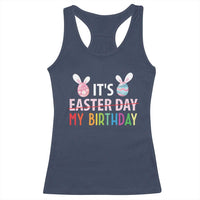 Funny It's My Birthday Easter Day Racerback Tank Top Rabbit Eggs
