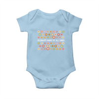 Funny Celebrate Minds Of All Kinds Baby Onesie Autism Awareness Retro Flower
