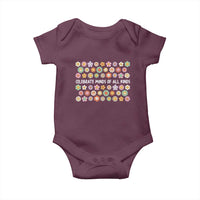 Funny Celebrate Minds Of All Kinds Baby Onesie Autism Awareness Retro Flower