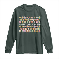 Funny Celebrate Minds Of All Kinds Long Sleeve Shirt Autism Awareness Retro Flower