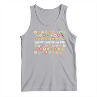 Funny Celebrate Minds Of All Kinds Tank Top Autism Awareness Retro Flower