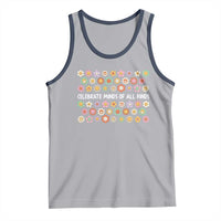 Funny Celebrate Minds Of All Kinds Tank Top Autism Awareness Retro Flower