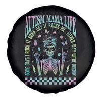 Funny Autism Mama Life Spare Tire Cover Some Days I Rock It Some Days It Rock Me Autism Awareness Skeleton