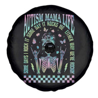Funny Autism Mama Life Spare Tire Cover Some Days I Rock It Some Days It Rock Me Autism Awareness Skeleton