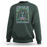 Funny Autism Mama Life Sweatshirt Some Days I Rock It Some Days It Rock Me Autism Awareness Skeleton
