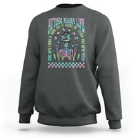 Funny Autism Mama Life Sweatshirt Some Days I Rock It Some Days It Rock Me Autism Awareness Skeleton