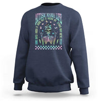 Funny Autism Mama Life Sweatshirt Some Days I Rock It Some Days It Rock Me Autism Awareness Skeleton