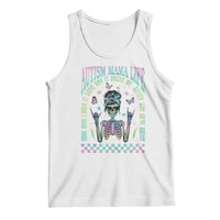 Funny Autism Mama Life Tank Top Some Days I Rock It Some Days It Rock Me Autism Awareness Skeleton
