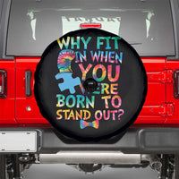 Funny Autism Awareness Spare Tire Cover Why Fit In When You Were Born To Stand Out Puzzle