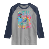 Funny Autism Awareness Raglan Shirt Why Fit In When You Were Born To Stand Out Puzzle