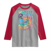 Funny Autism Awareness Raglan Shirt Why Fit In When You Were Born To Stand Out Puzzle
