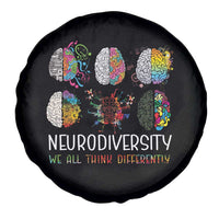 Neurodiversity We All Think Differently Spare Tire Cover Brain Autism Awareness ASD ADHD